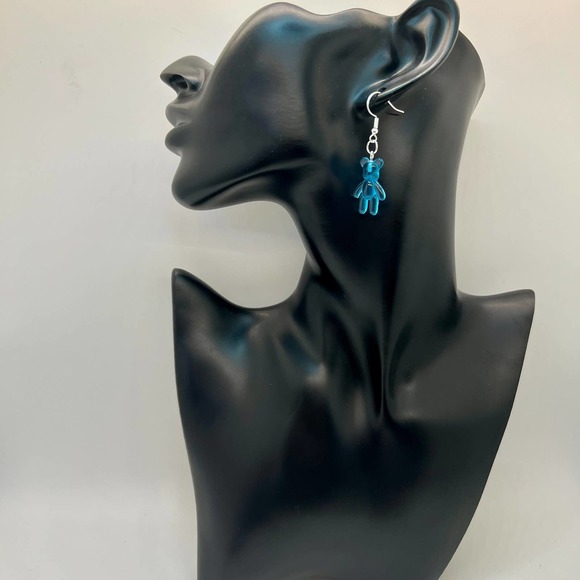 Gummy Bear Earrings - Rainbow Colors - Mini Bear Earrings - Teddy Bear Earrings - Picture 8 of 10